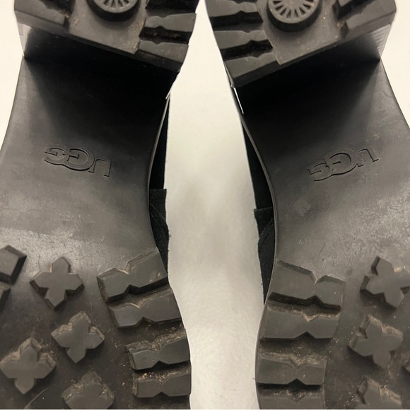 UGG Women's Hazel Waterproof Suede Boot Womens 8.5 Black - Picture 10 of 12